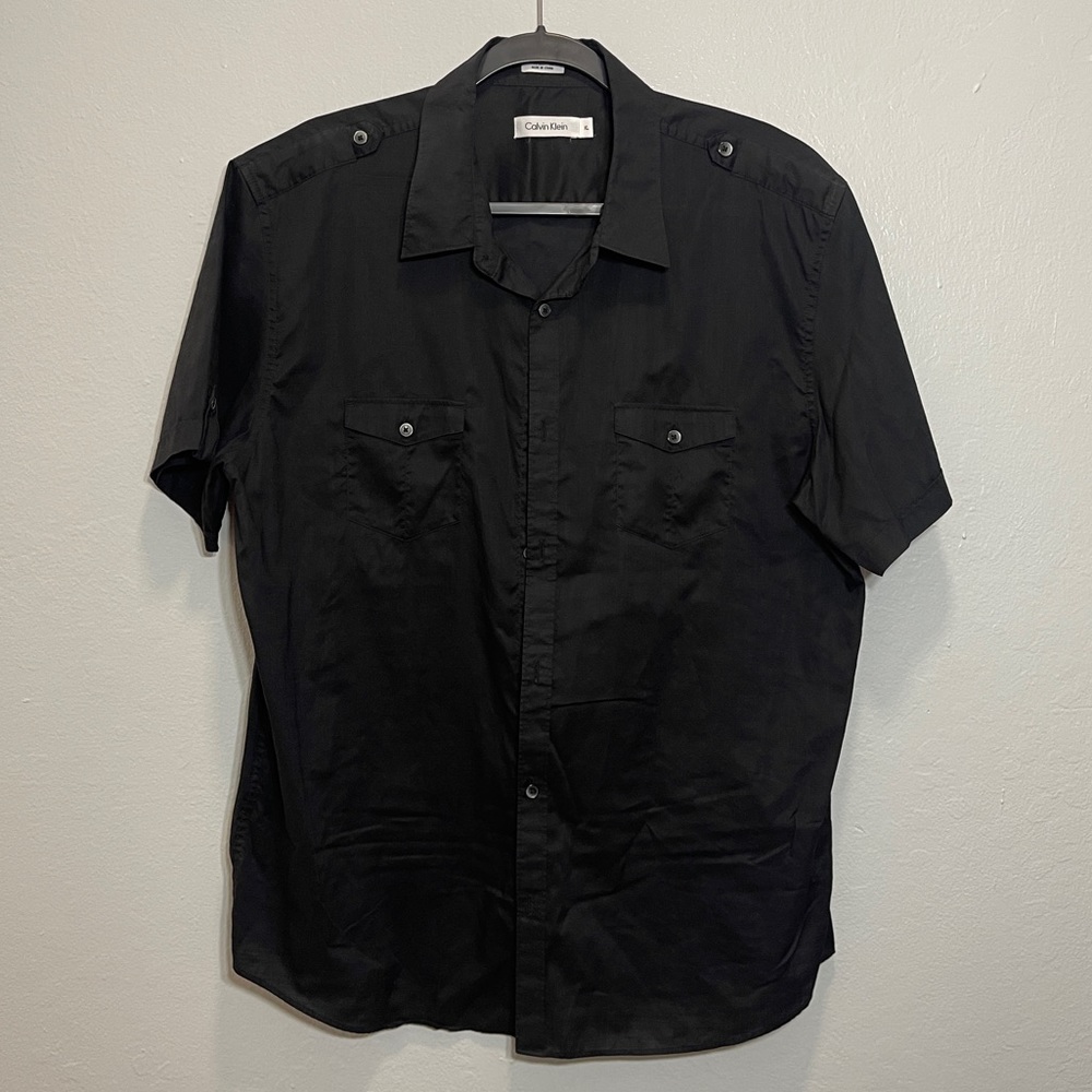 Calvin Klein Short Sleeve Shirt - Black  - XL